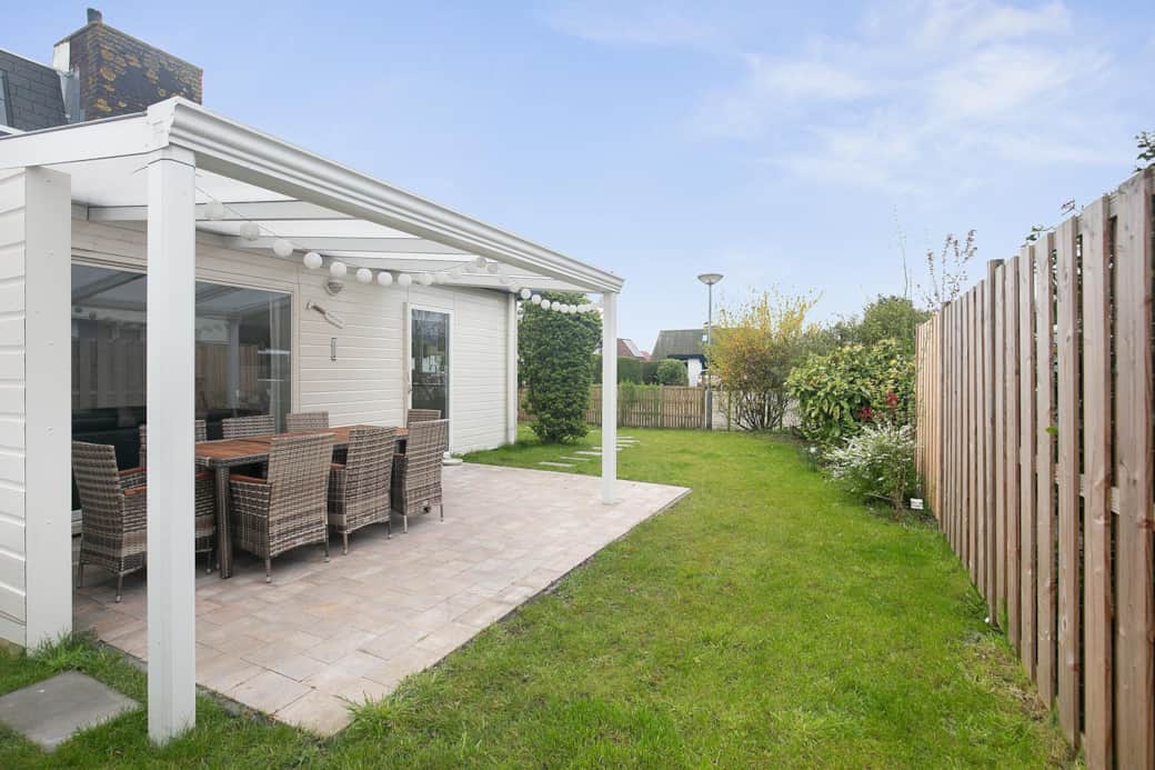terrace and fenced garden terrace and fenced garden