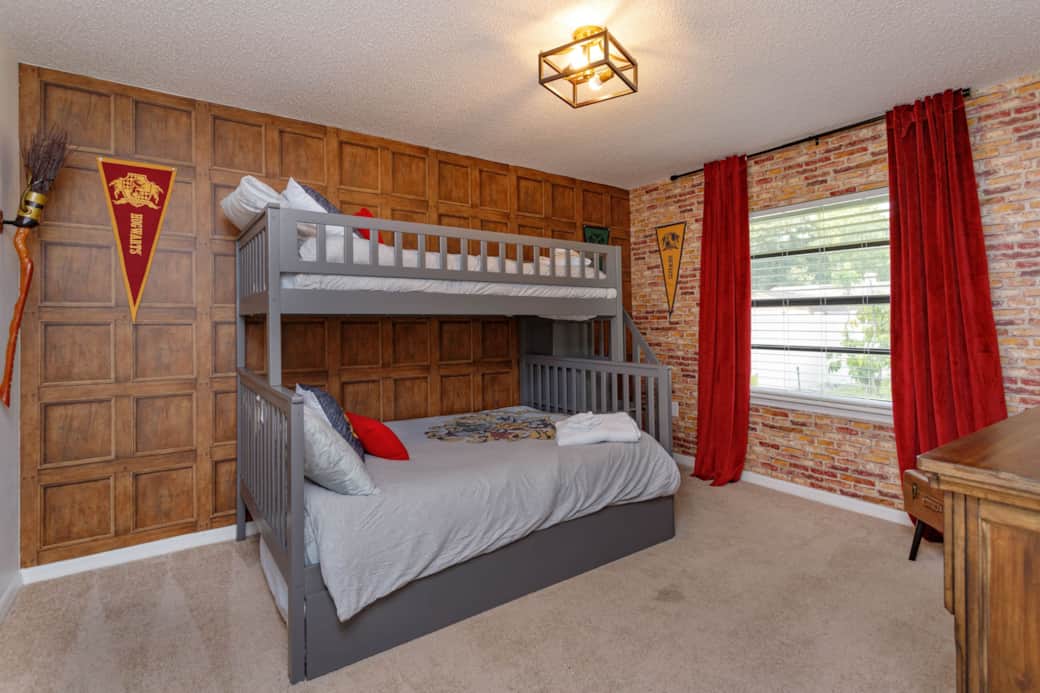 Bedroom 3: twin top bunk, full bottom bunk, pull-out twin trundle