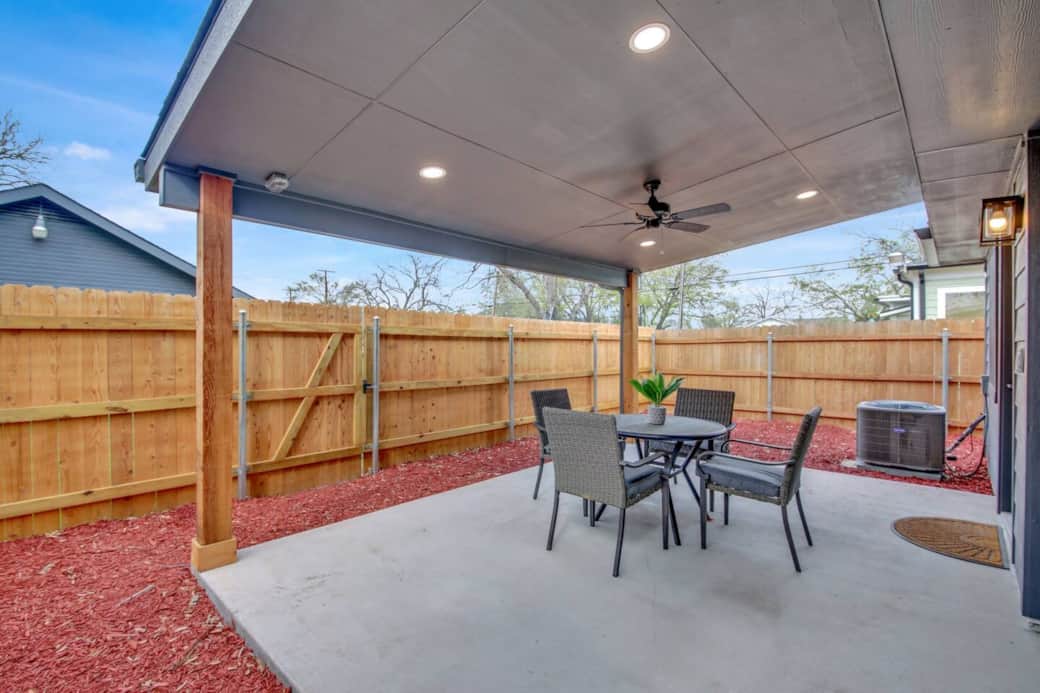 Enjoy some outdoor air on the back porch.