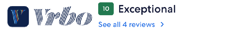 10/10 Reviews on VRBO
