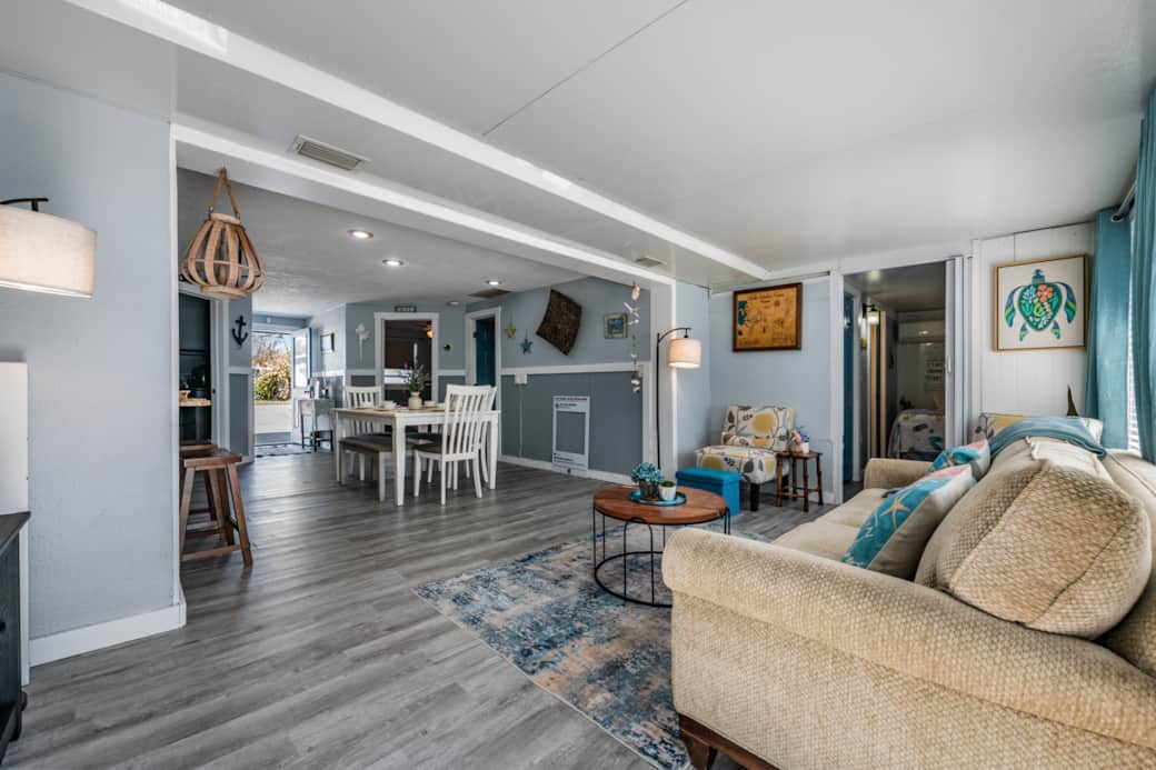 This living and dining combo offers the perfect flow for relaxing and entertaining