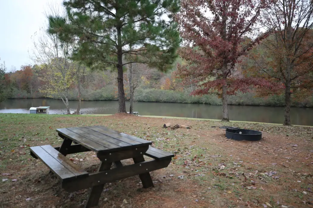Picnic table and fire ring with grill Picnic table and fire ring with grill