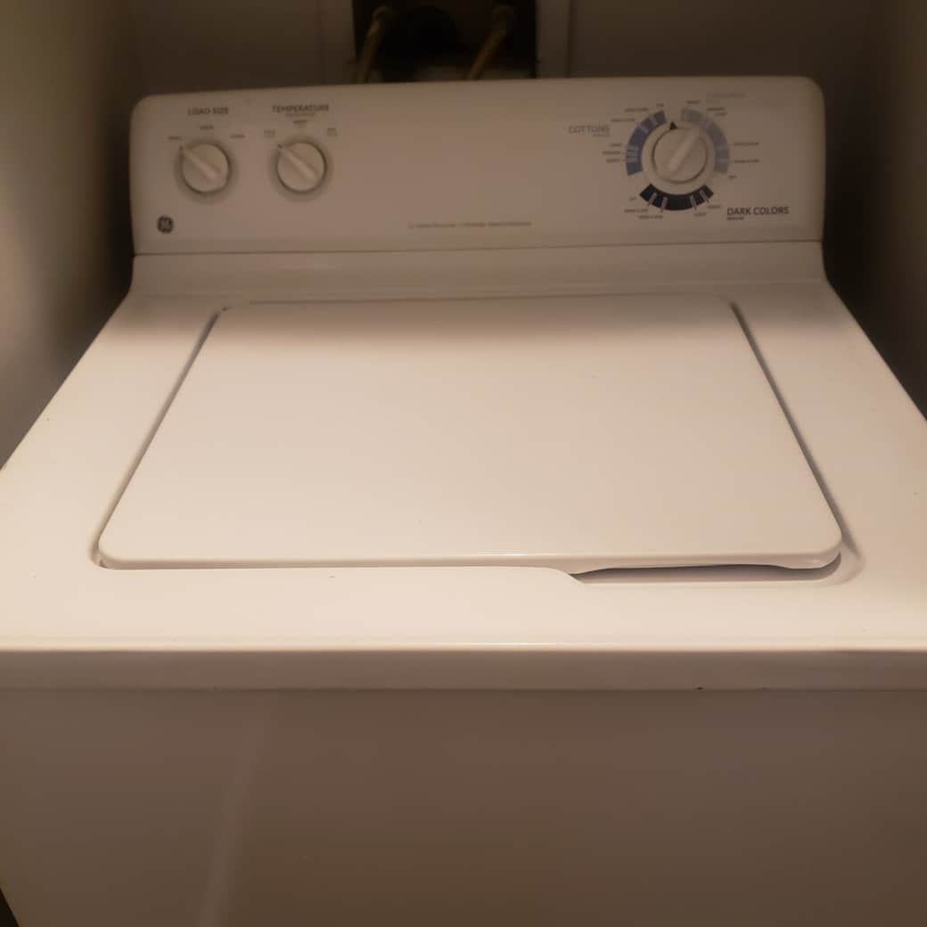 GE Washer included in the laundry room.  