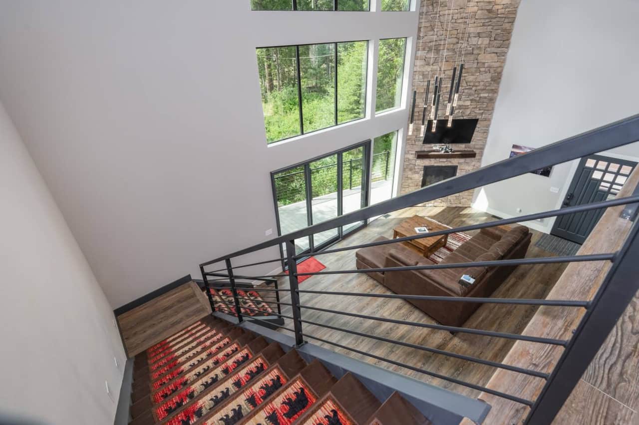 Top of steps to main level