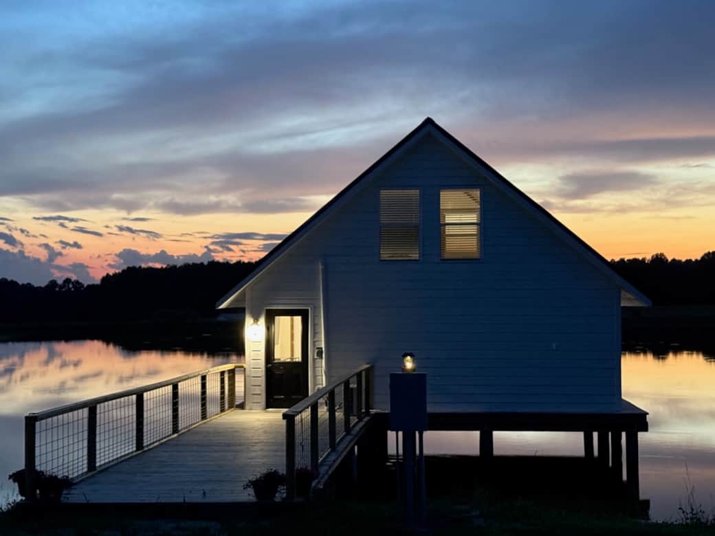 Night time over the water