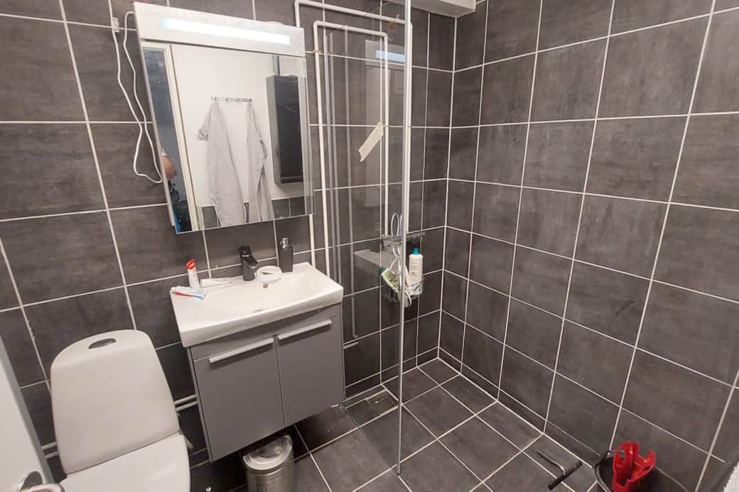 alt="Patio" title="Bad og toilet aibnb Bent's privat hus"