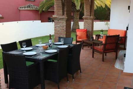 Terrace with dining area and relaxed seating area Terrace with dining area and relaxed seating area