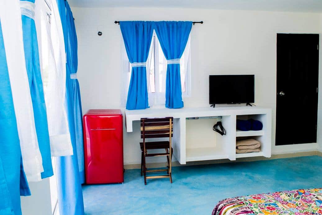 Yucatan - Hanging Space, Refrigerator, Desk Area, TV