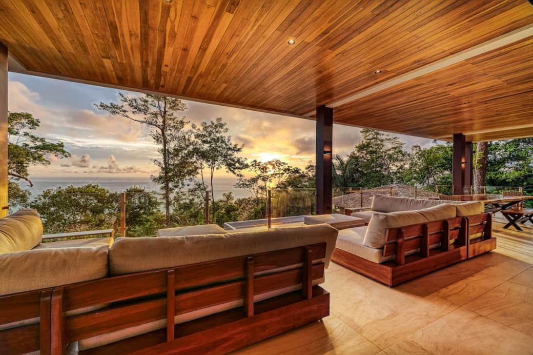 Sunset view on your outdoor lounge. Sunset view on your outdoor lounge.