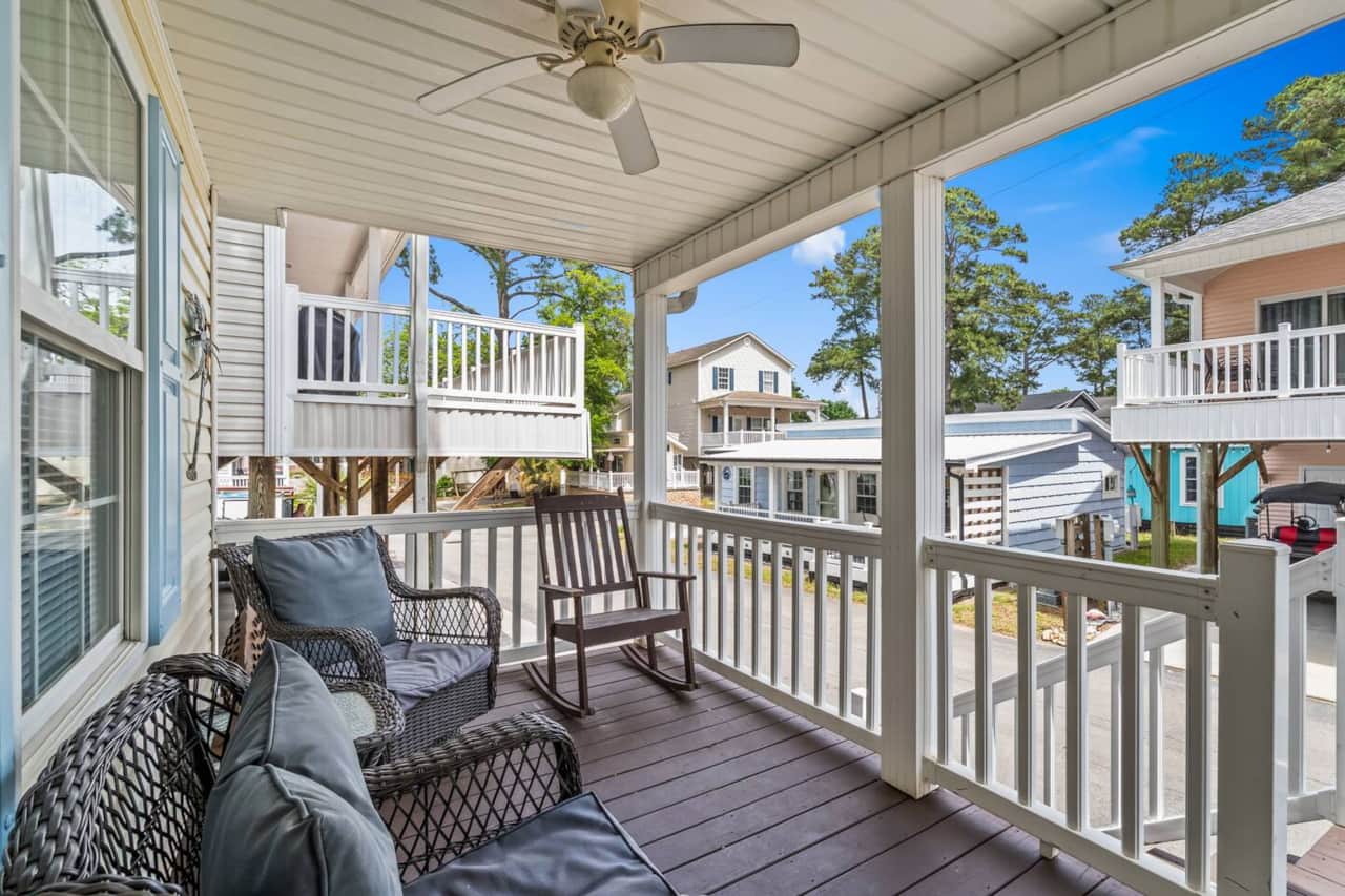 ☕ Your favorite vacation ritual starts here—coffee on the porch