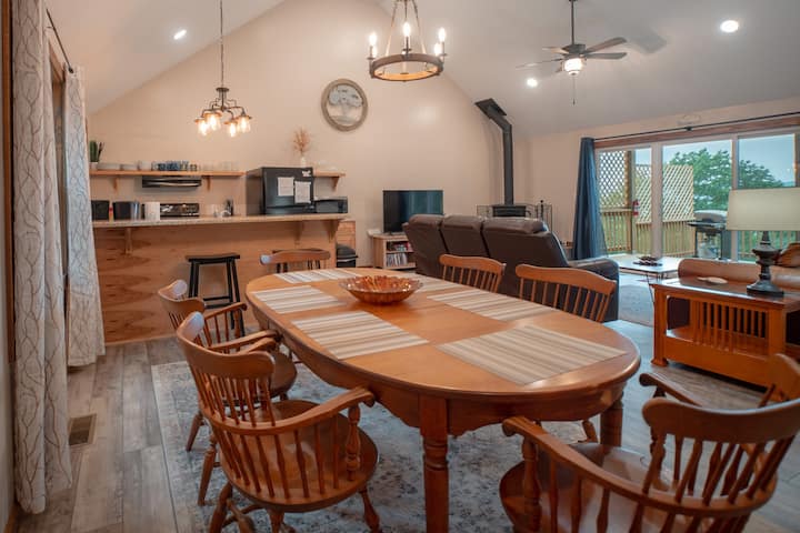 Dining space or work space if you have to check-in.