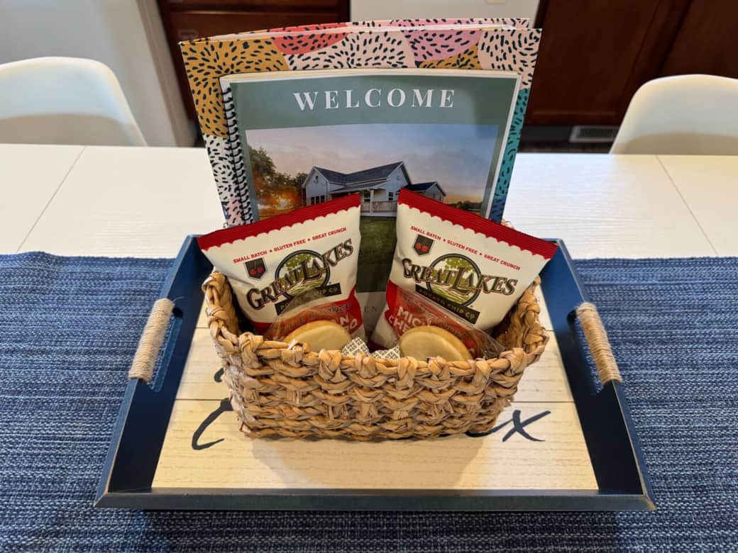 Local treats and information await you as you arrive. 