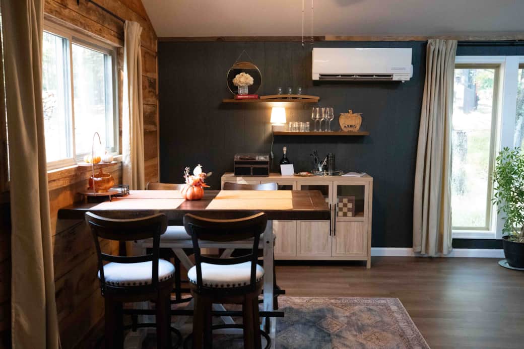 Table for 4 by the window so you won't miss out on the view while dining inside.