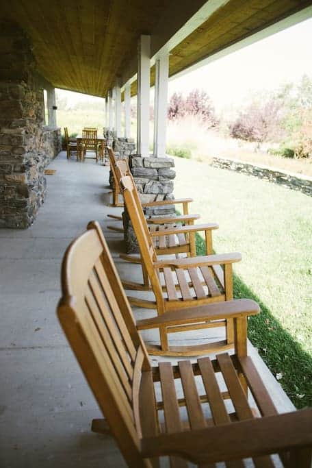 Front Patio View with Rocking Chairs Front Patio View with Rocking Chairs