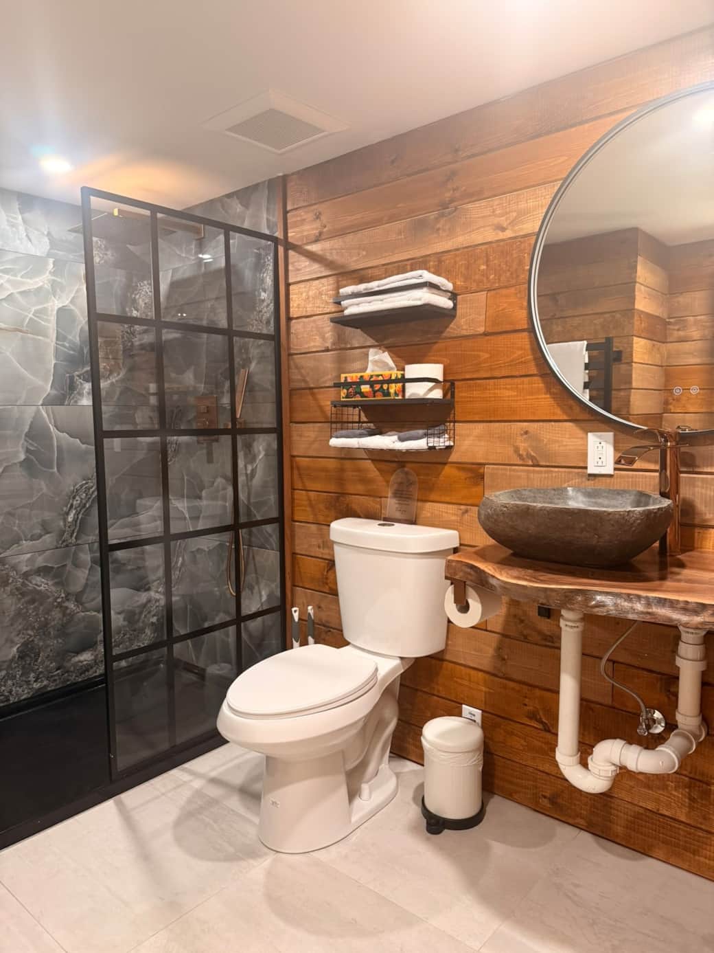 Full bathroom with heated floor
