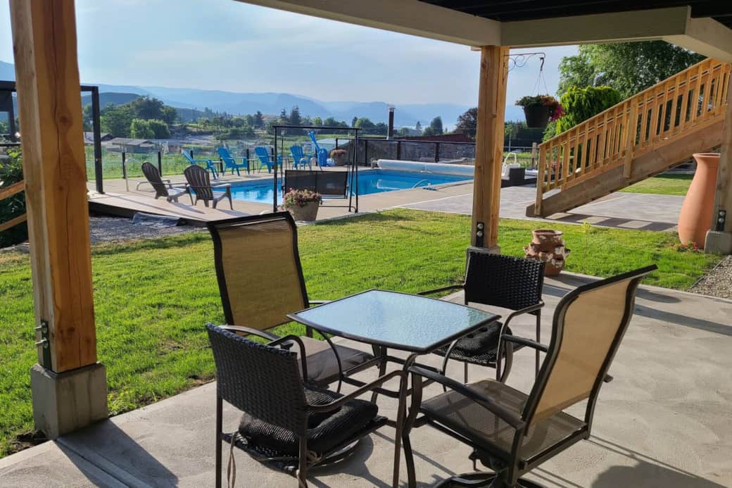 The patio off of the suite.
