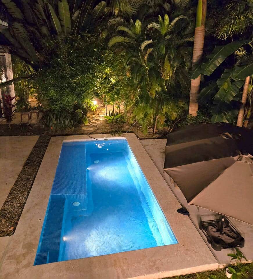 Pool at night