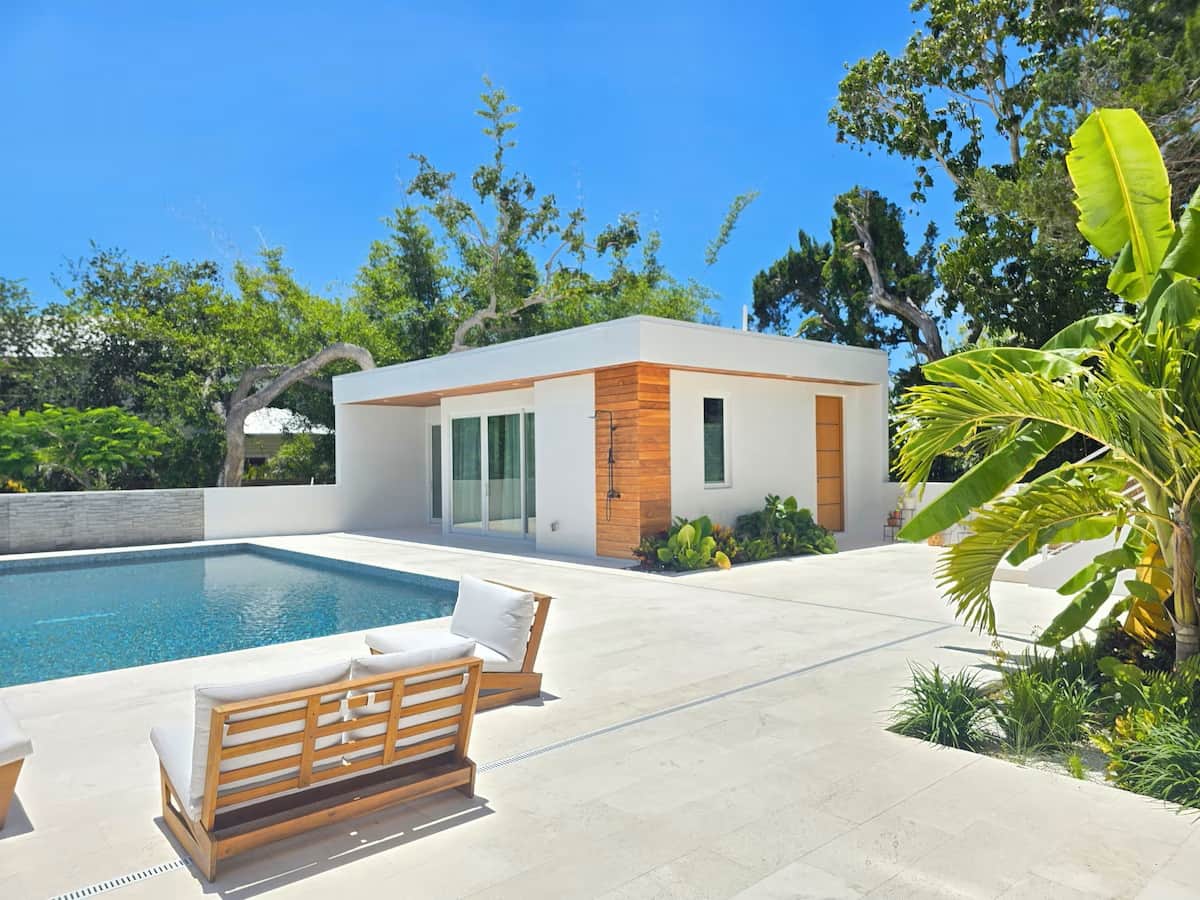 View of the Exterior of the Pool Cabana