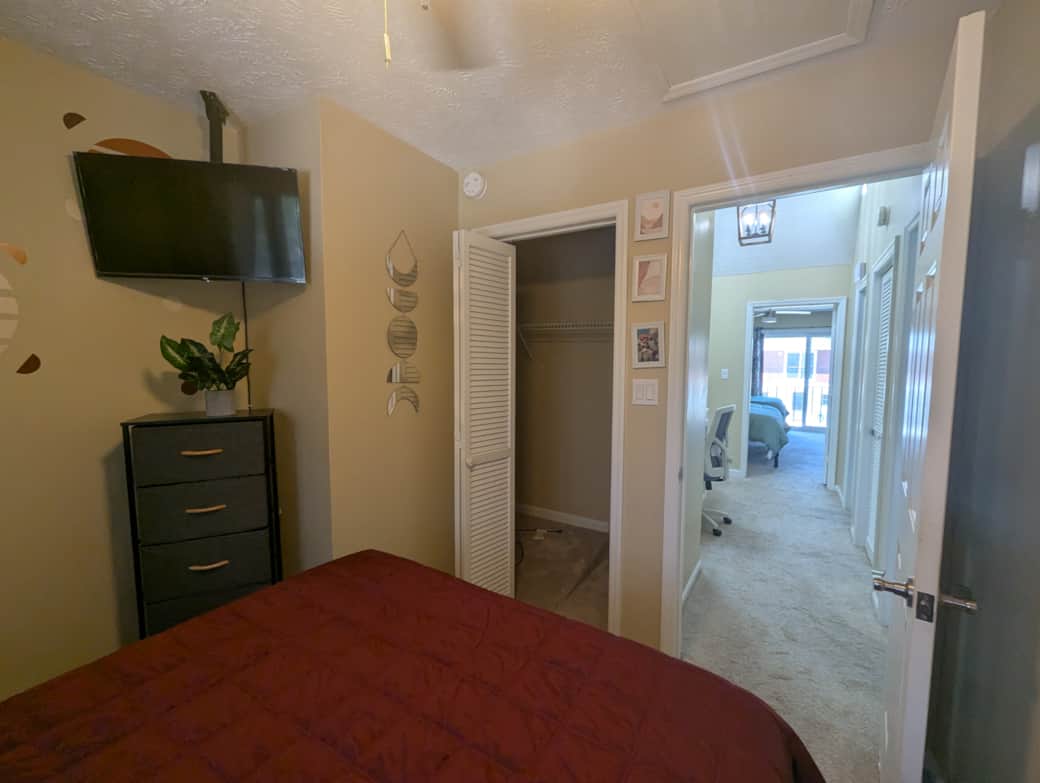 Boho room's walk-in closet