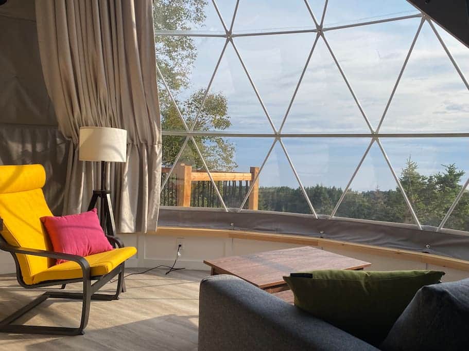 Our domes offer a beautiful living space immersed in nature.