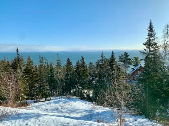 Vue du fleuve depuis l’aire de vie Vue du fleuve depuis l’aire de vie