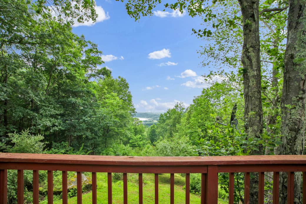 View of Ives Run from the deck. 