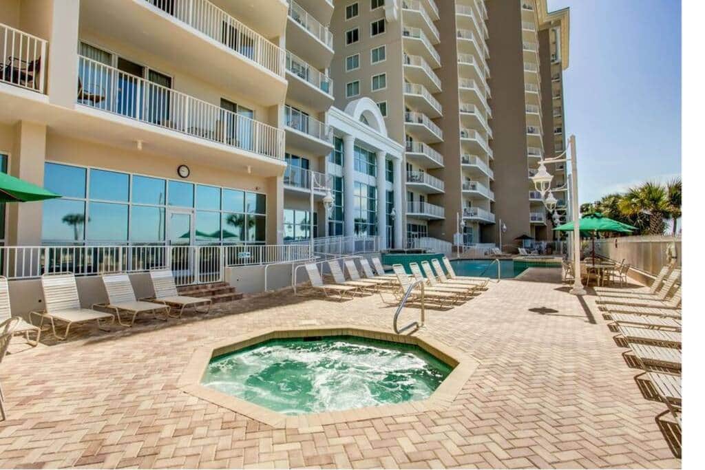 one of three hot tubs