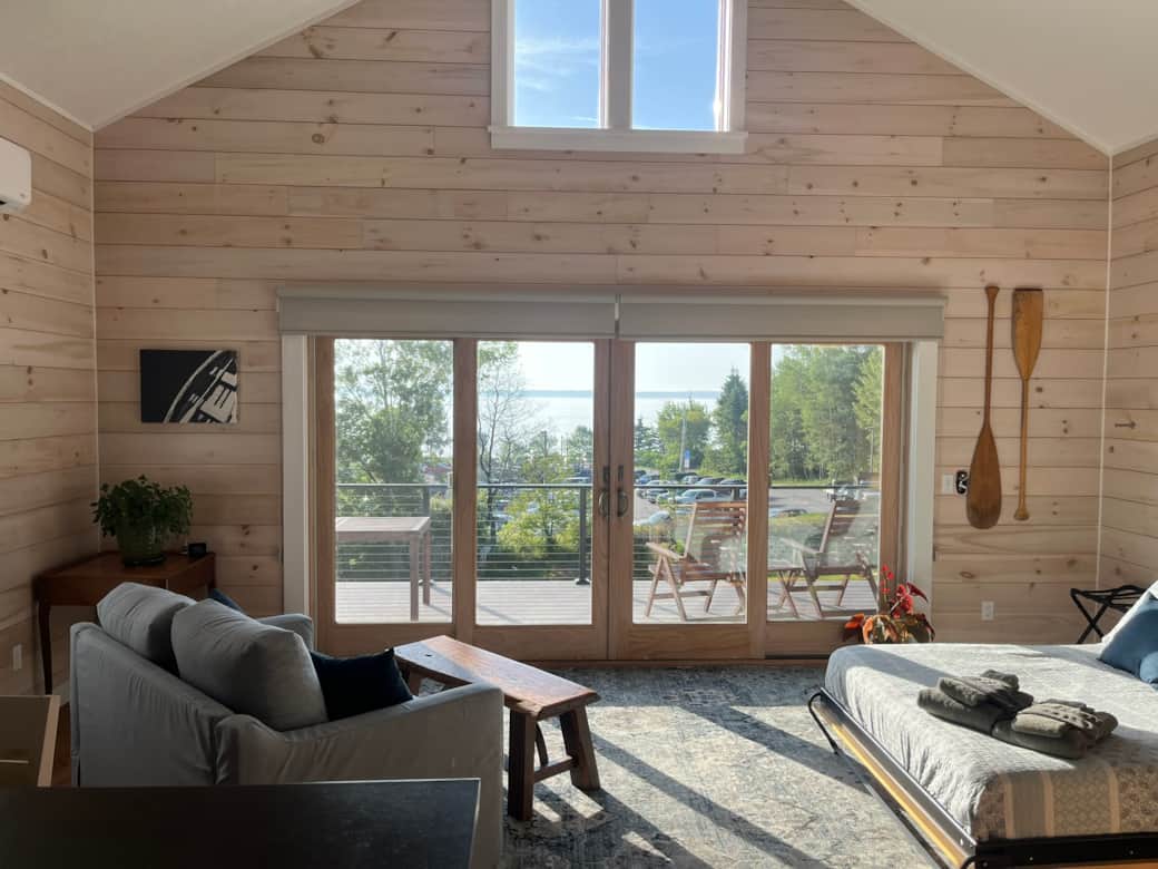 Warm Lincolnville retreat with bay views, natural light, rustic charm, and perfect for relaxation.