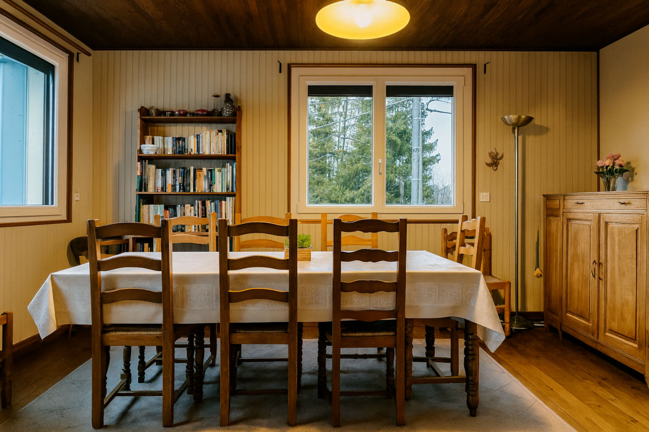 Grande salle à manger pouvant accueillir 11 personnes