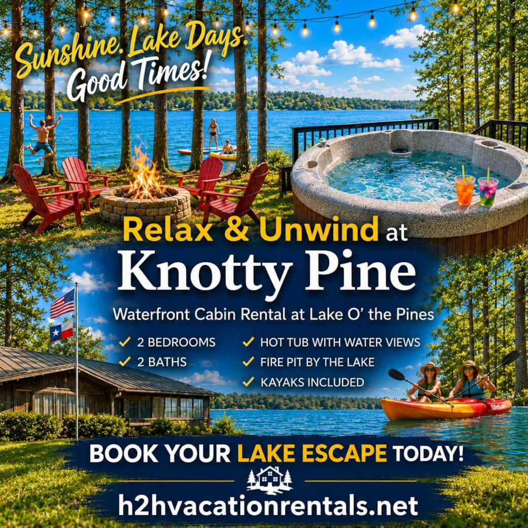 Welcome to The Knotty Pine - Waterfront - Lake O the Pines - Jefferson, Tx Welcome to The Knotty Pine - Waterfront - Lake O the Pines - Jefferson, Tx