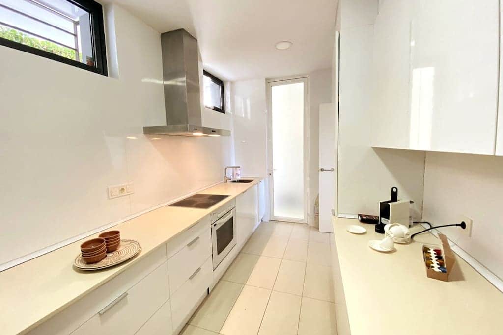 The well-equipped galley kitchen has everything you'll need.