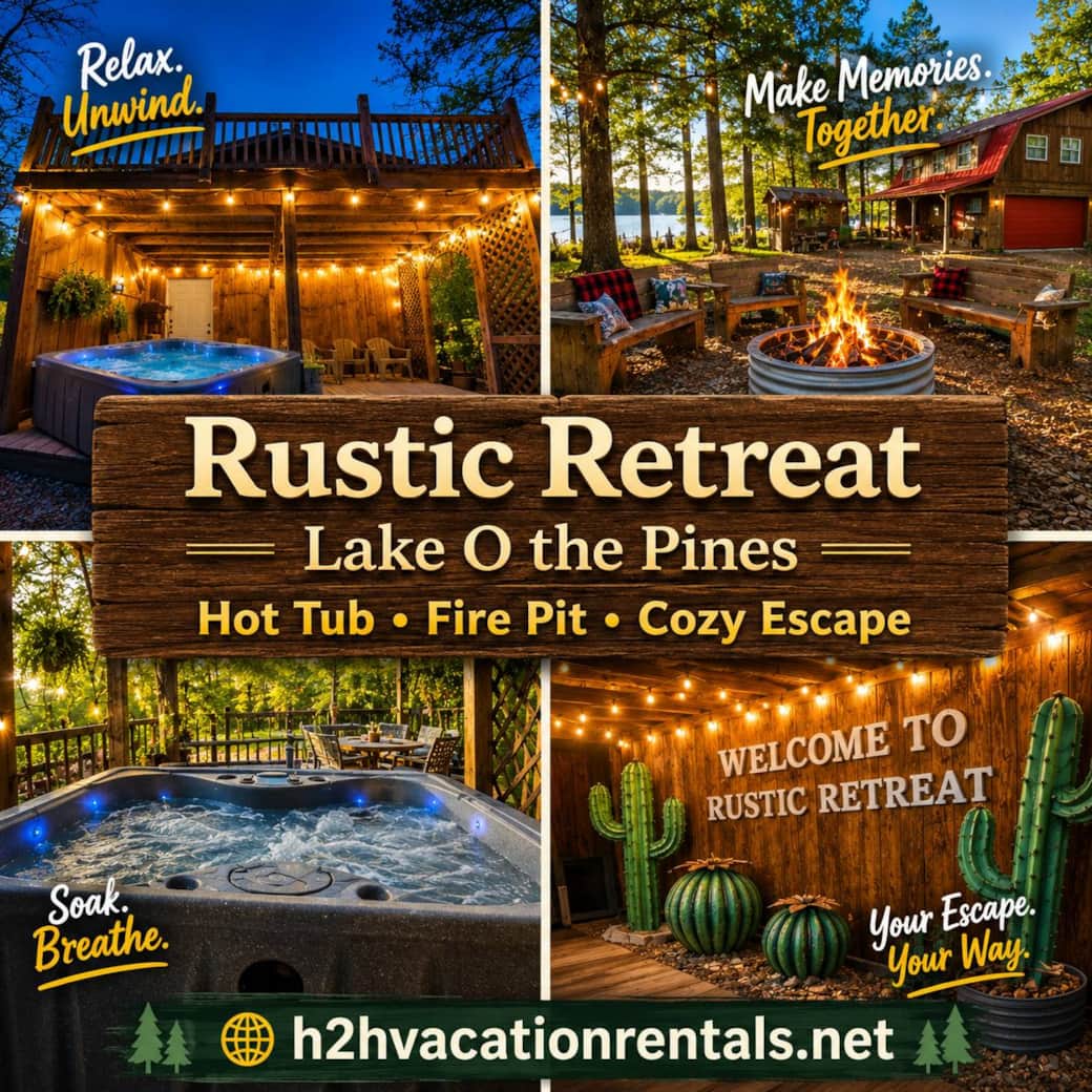 Welcome to The Rustic Retreat - Near Lake O the Pines - Avinger, Tx Welcome to The Rustic Retreat - Near Lake O the Pines - Avinger, Tx