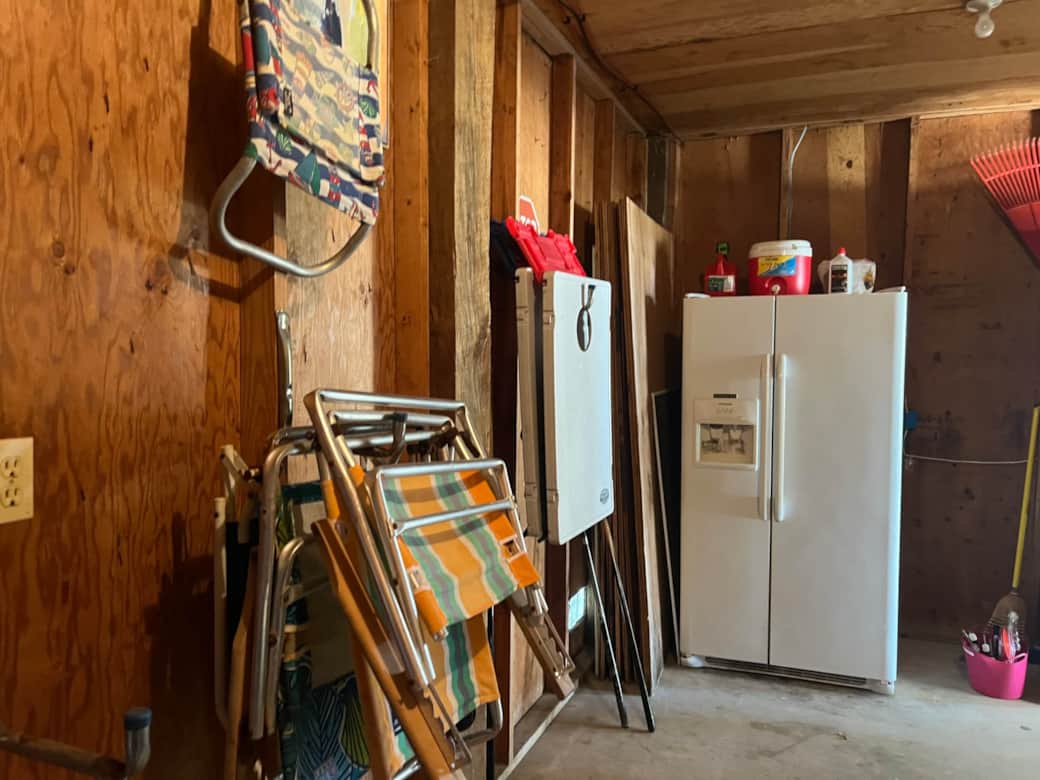 Downstairs Beach Gear and Fridge