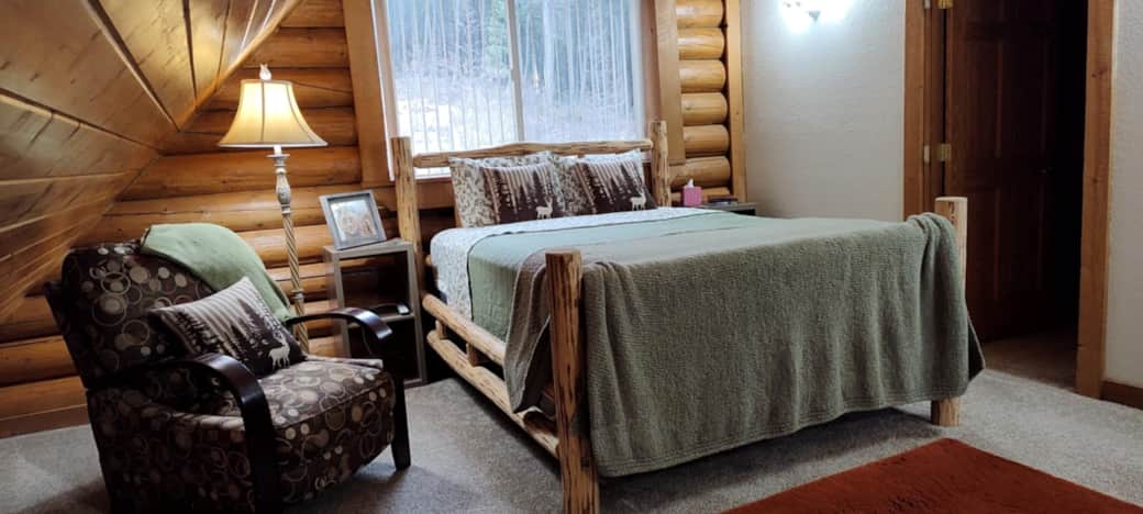 Primary bedroom cozy sitting area recliner chair Primary bedroom cozy sitting area recliner chair