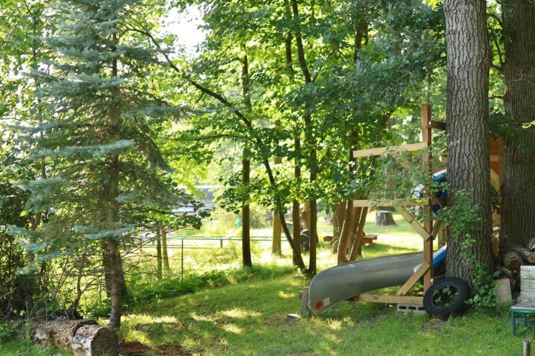 Canoe, 2 Kayaks Rack