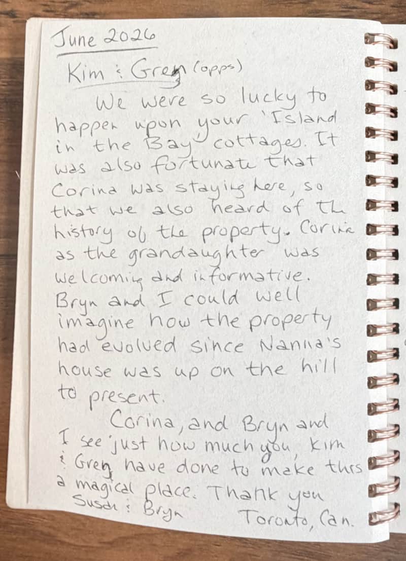 Guest moment at Islands in the Bay Cottages