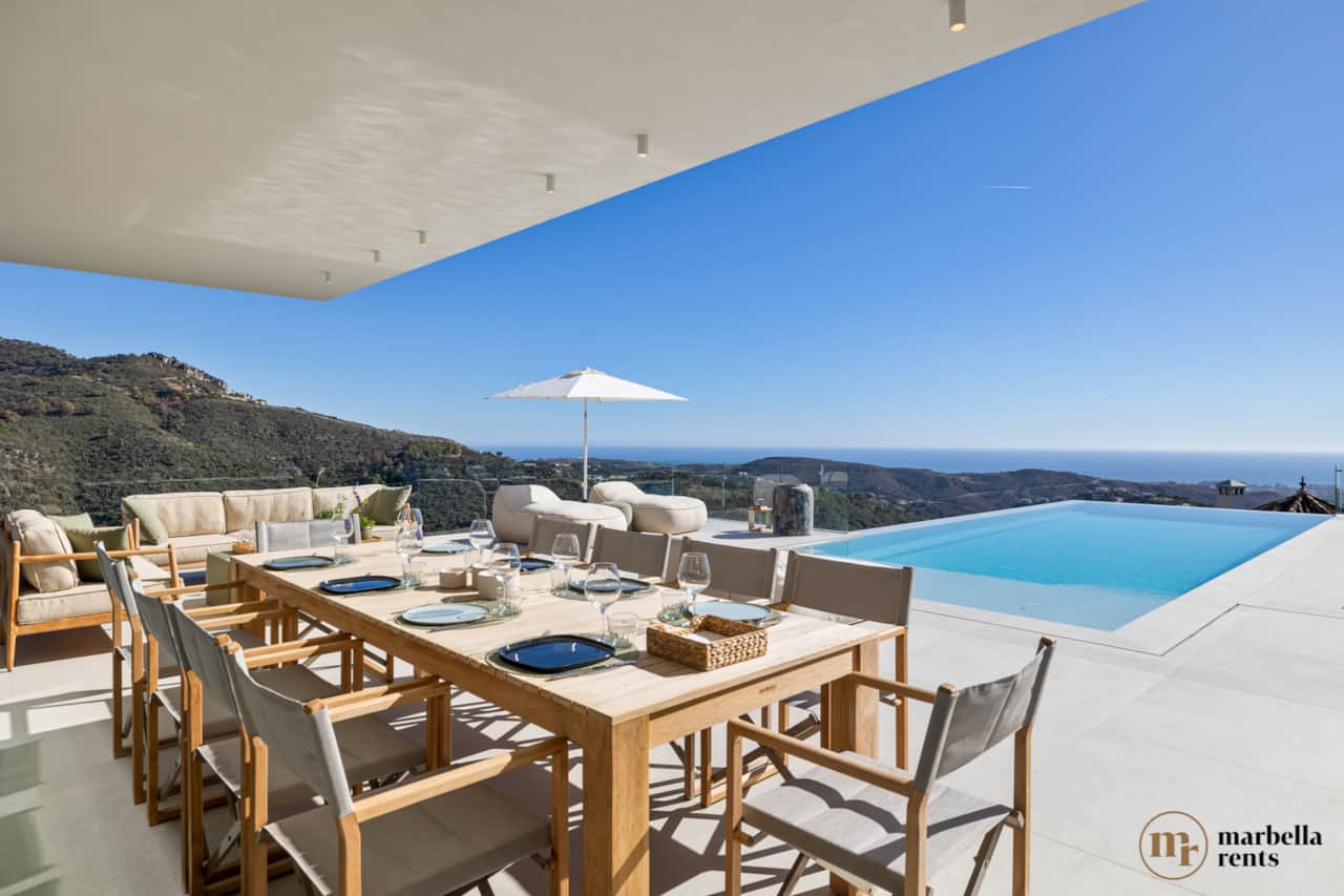 Outdoor dining area.