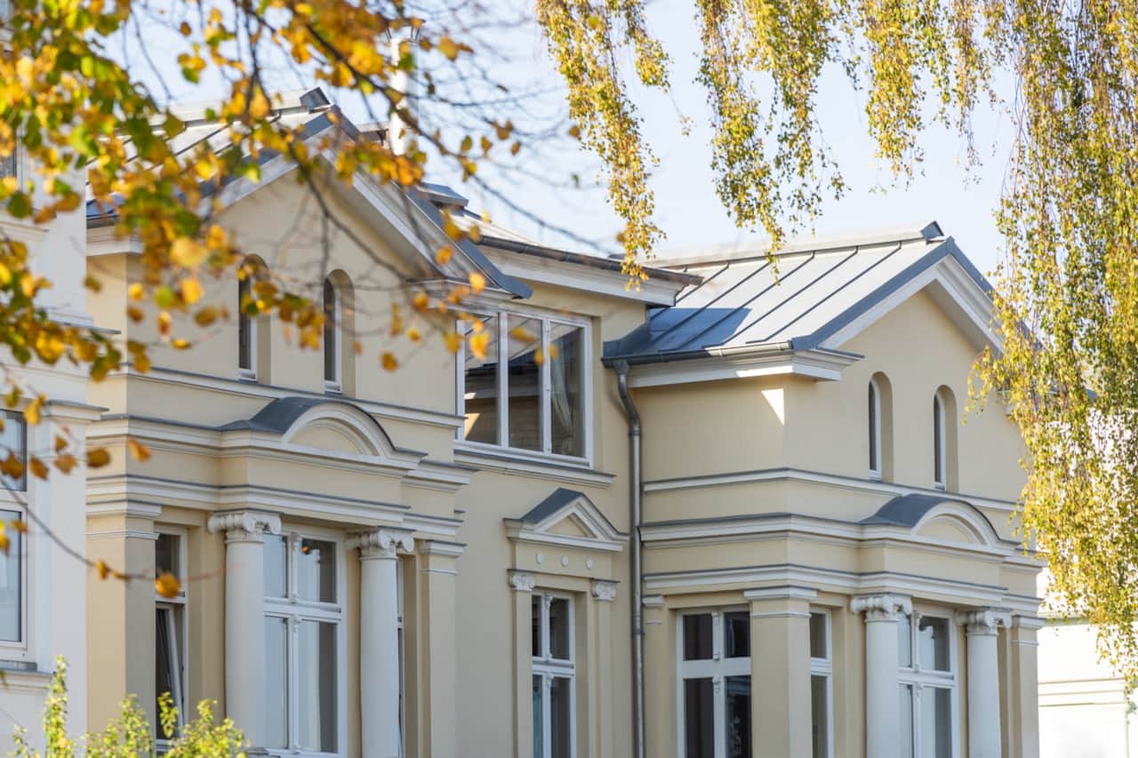 Blick auf die Villa