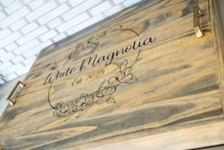 Custom stove-top cover at White Magnolia.