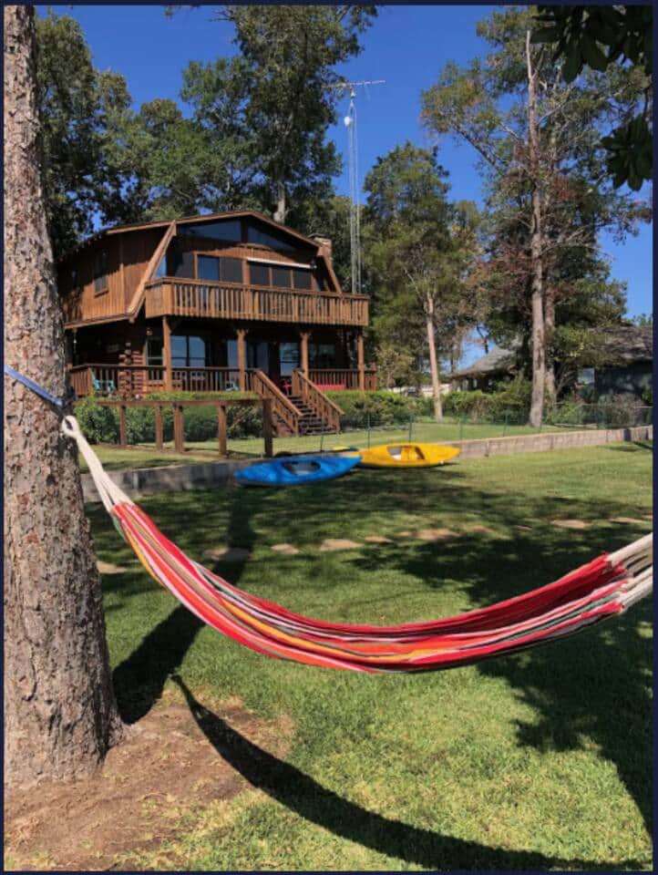 Lakeside shaded hammock