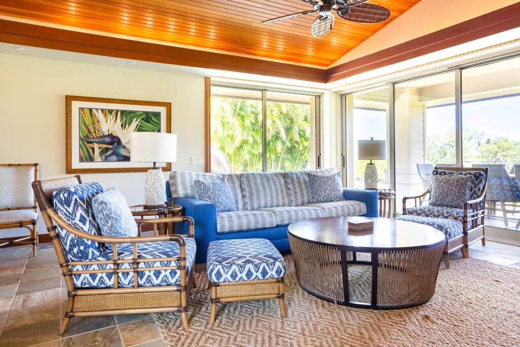 The living room is perfect for a family movie night