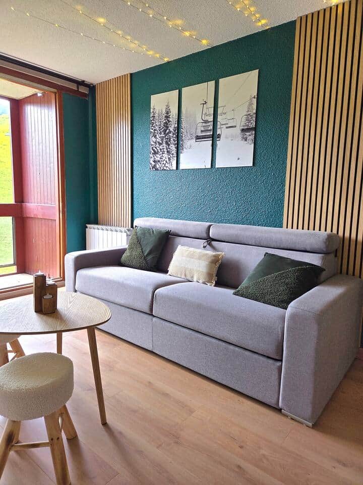 Canapé convertible confortable de 160 cm de largeur, avec appui-têtes réglables