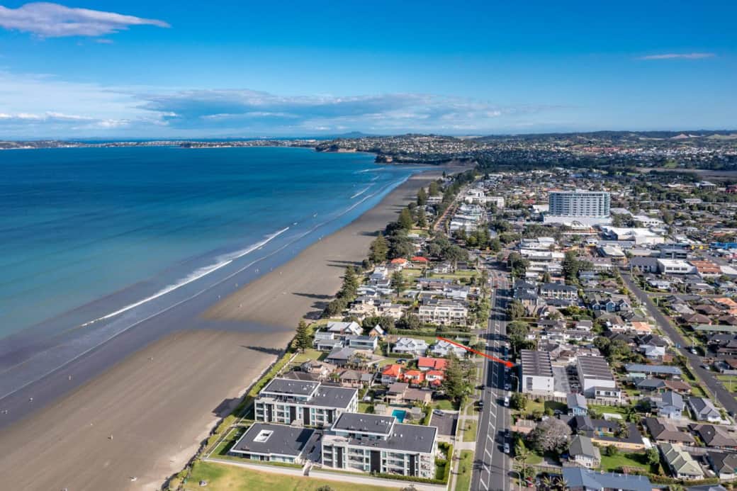 Aerial view of Orewa Beach Aerial view of Orewa Beach