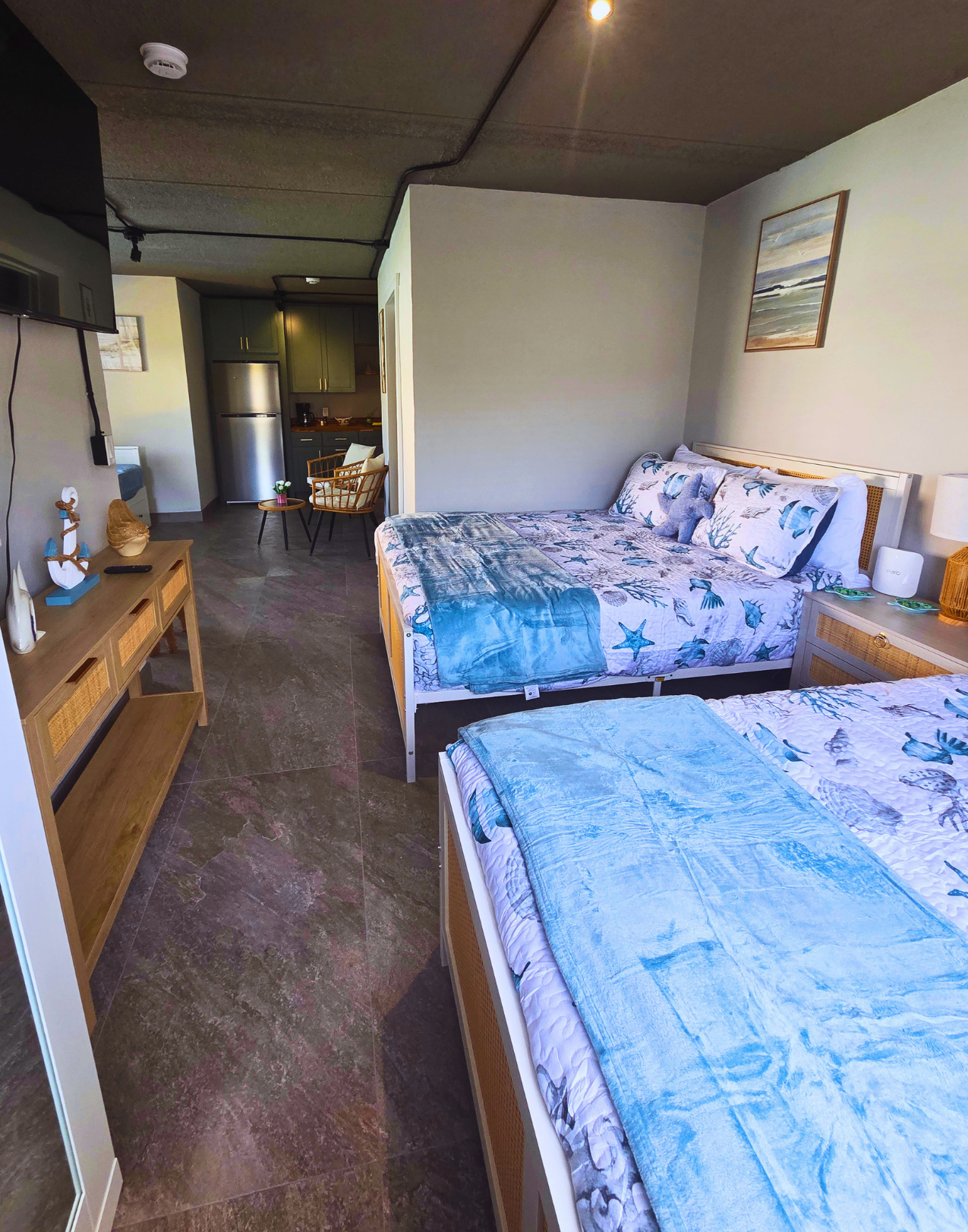 Smart TV, nightstand, coffee table, and a spacious closet for your comfort. Treasure Island, FL