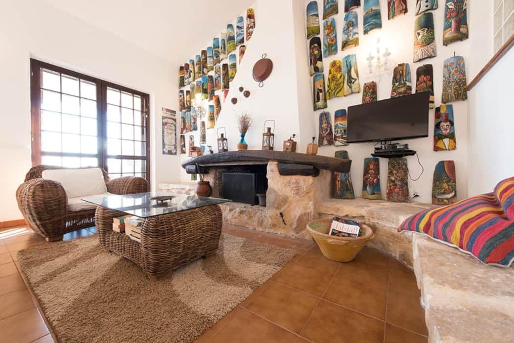 the living room
