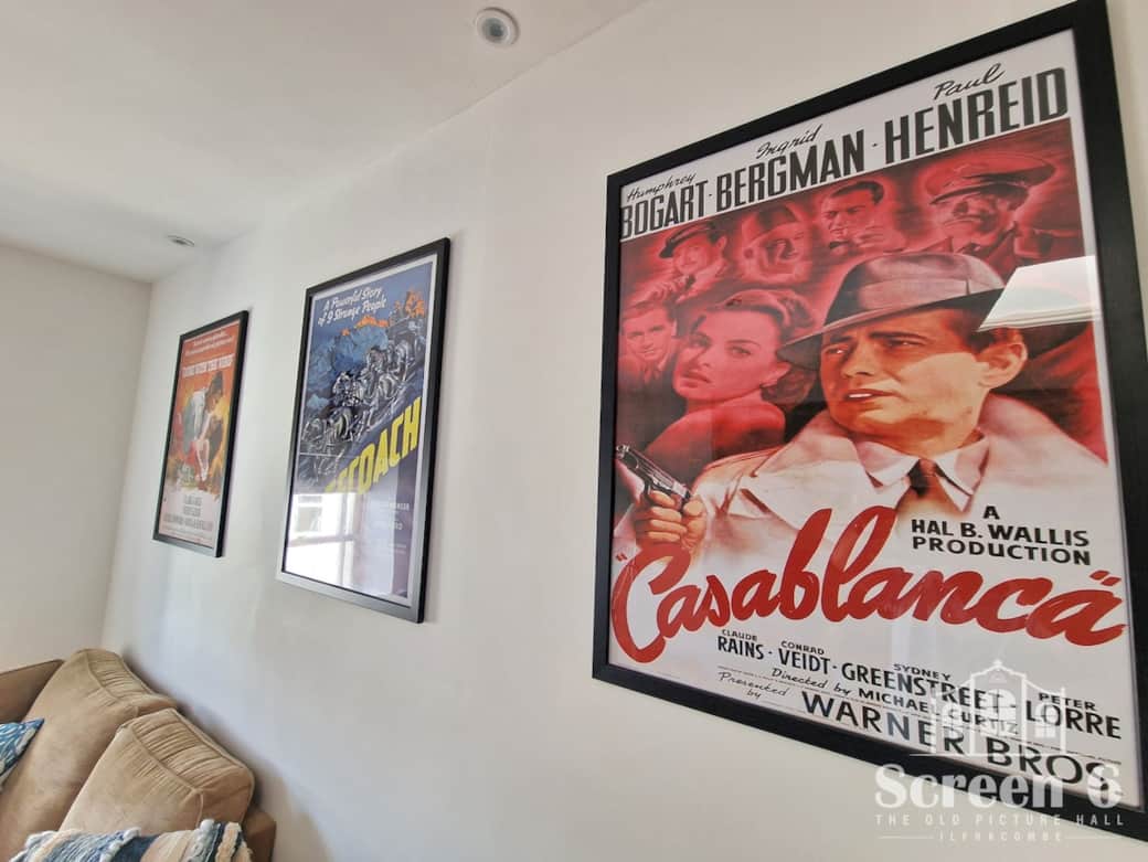 Lots of movie art and memorabilia to celebrate the history of the Building