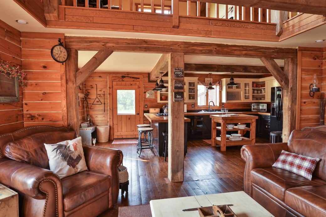 The open floor concept joins The Great Room and Gourmet Kitchen