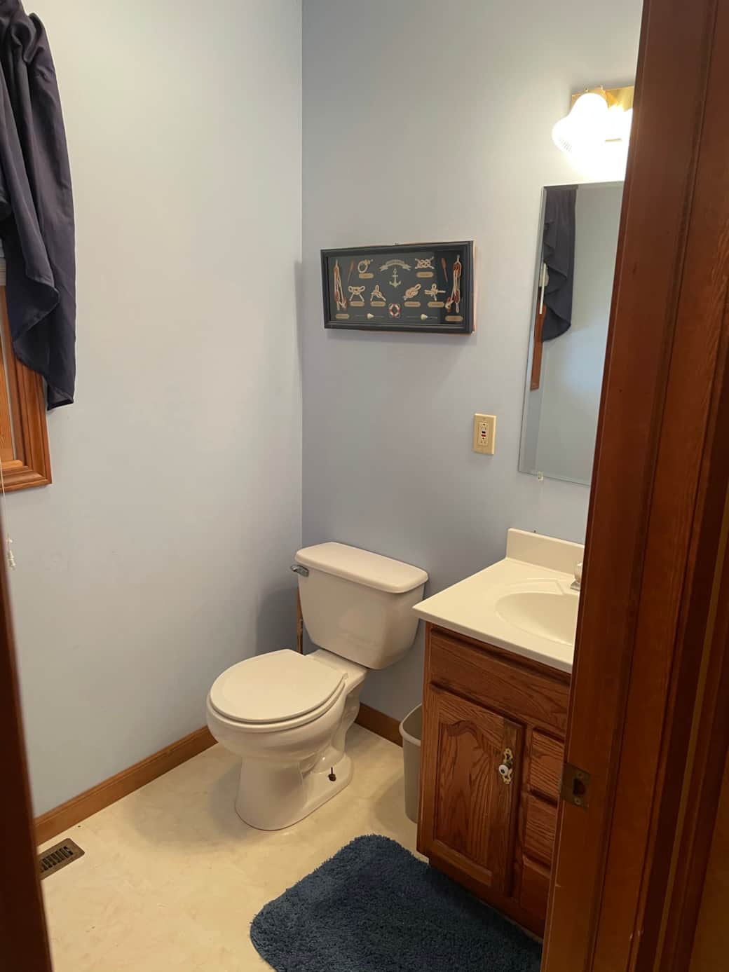 First floor half bath