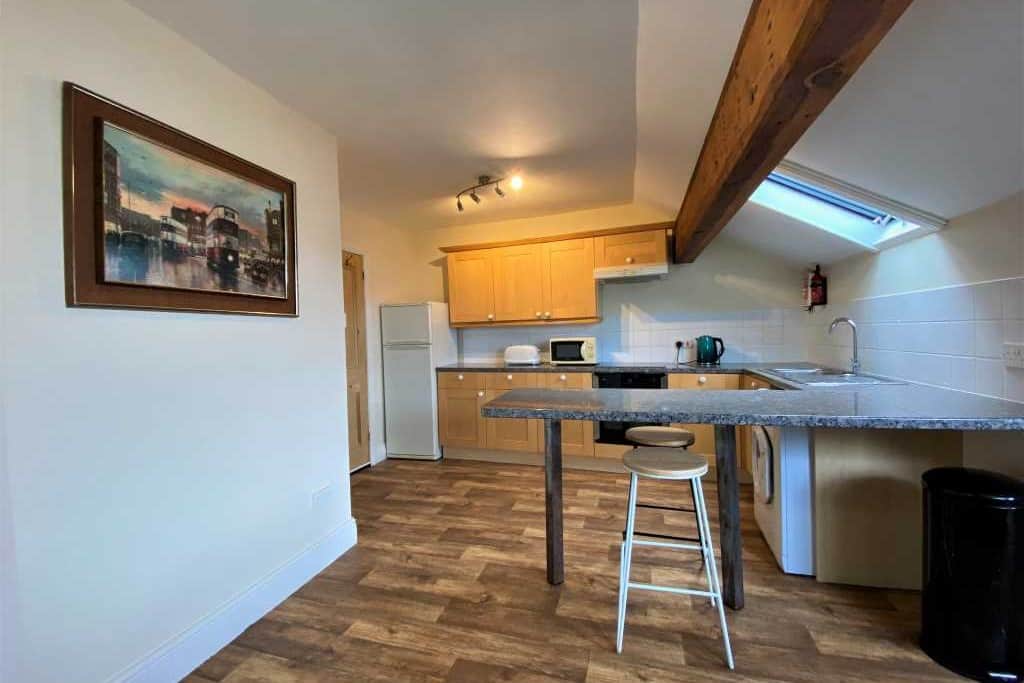 Kitchen area of a registered self-catering IOM holiday home