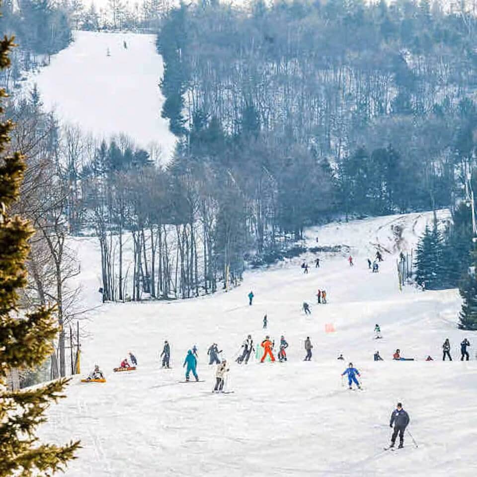 Skiing within 10 minutes